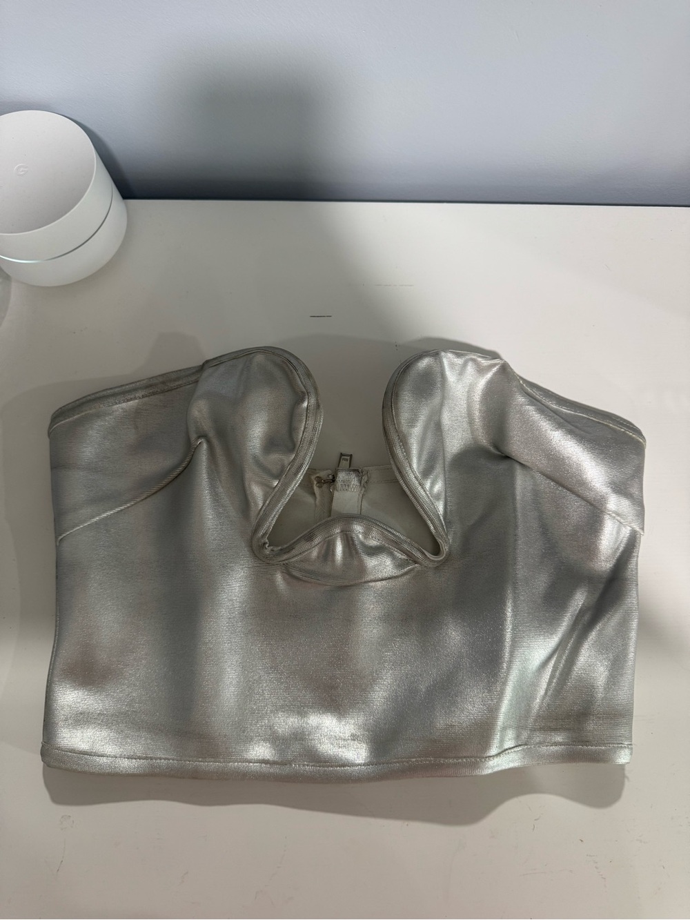 Karen Millen White Strapless Bustier Top